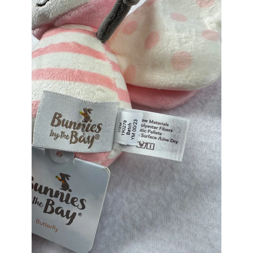 Bunnies by the Bay Baby NWT Butterfly Plush Pink Striped Polka Dot